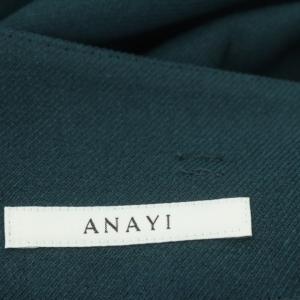 ANAYI 20AW ポリエステルツイルタックスカート 台形 ロング ベルト付き 38 グリーン