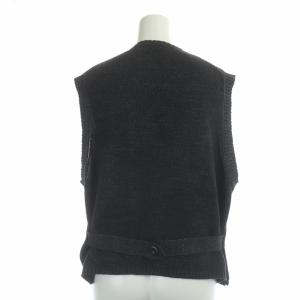 MHL. VINTAGE COTTON LINEN ニット ベスト リネン混 2 チャコール