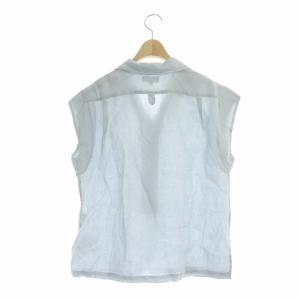 MARGARET HOWELL 21SS SOFT LINEN シャツ フレンチスリーブ リネン 1 ライトブルー
