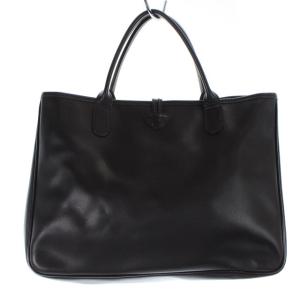 Longchamp ハンドバッグ トートバッグ レザー トグル ロゴ 茶色 ブラウン