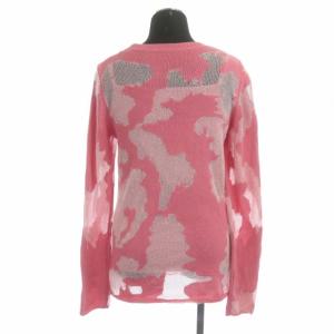 Ameri VINTAGE 21SS DEVORER SHEER KNIT シアーニット セーター 長袖 インナー付き F ピンク