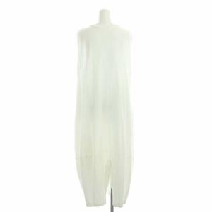 ENFOLD スビン天竺3バックスリットコクーンドレス ワンピース ノースリーブ ロング 38 白 ホワイト