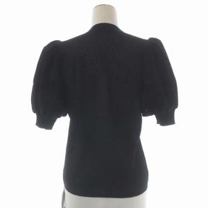 CELFORD 22SS シアーニットプルオーバー カットソー 半袖 38 黒 ブラック