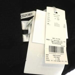 CELFORD 22SS シアーニットプルオーバー カットソー 半袖 38 黒 ブラック