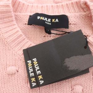 PAULE KA ポンポンニット セーター 長袖 S ピンク