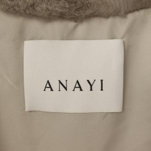 ANAYI 21AW フェイクファーショート ジャケット 総裏地 38 ライトグレー