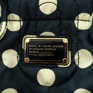 MARC by MARC JACOBS ハンドバッグ ドット柄 ナイロン 紺 ネイビー 白 ホワイト