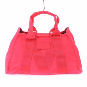 ハンドバッグ ボストンバッグ ダッフルバッグ ロゴ 蛍光ピンク