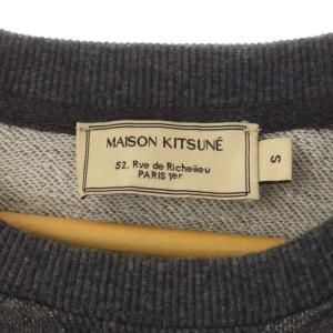 Maison Kitsuné フォックスファッペンプルオーバー スウェット カットソー 長袖 クルーネック グレー