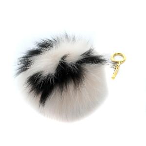 チャーム ポンポン FF ファー ピンク 黒 ブラック OH