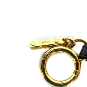 FENDI チャーム ポンポン FF ファー ピンク 黒 ブラック OH