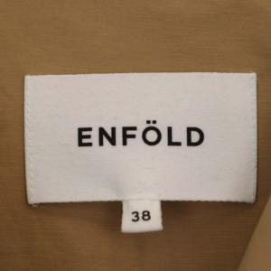 ENFOLD 中綿ノーカラーオーバーコート 38 ベージュ