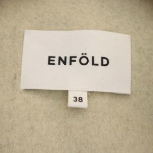 ENFOLD ウールリバーノーカラーコート 38 アイボリー