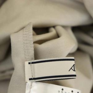 ADORE 22SS クリアポンチサイドファスナーワンピース 五分袖 ロング Iライン 38 ライトベージュ