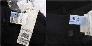 ADORE フリンジスカート タイトスカート 膝丈 シアー ビーズ装飾 ペチコート付き 38 ブラック