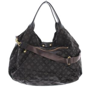 russet ショルダーバッグ ハンドバッグ 2way モノグラム ポーチ付き ナイロン 茶色 ブラウン