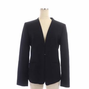 23区 20AW スーツ セットアップ ノーカラージャケット Vネック 総裏地 スカート 38 ネイビー