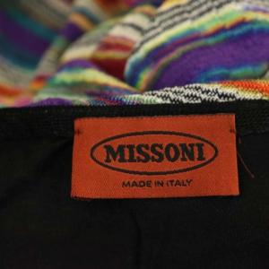 MISSONI ワンピース ノースリーブ ニット 膝丈 タイト 総柄 ボートネック 01 マルチカラー