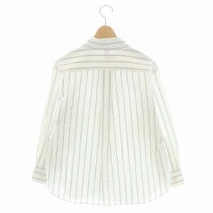 MHL. 22AW DOUBLE STRIPE COTTON ダブルストライプシャツ 長袖 グレー ホワイト