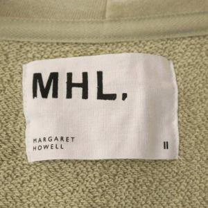 MHL. LIGHT LOOPBACK COTTON PARKA ジップアップ 長袖 裏パイル 2 ピスタチオ
