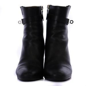 HERMES Saint Germain ankle boot ショートブーツ ケリー金具 レザー 23.5cm 黒