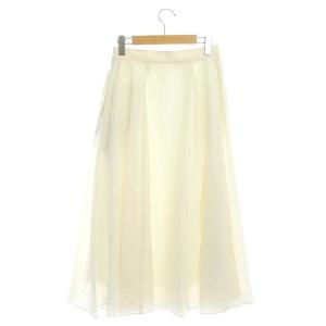23区 vingt-trois 21SS フレアスカート ロング 38 オフホワイト