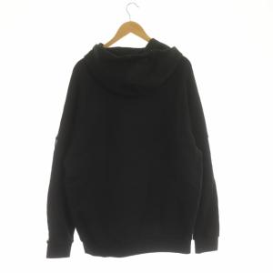 adidas Originals ビッグ トレフォイル アウトライン パーカー フーディ プルオーバー ブラック ホワイト