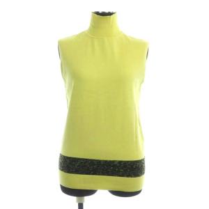 EPOCA 2点セット アンサンブル ニット カーディガン カットソー カシミヤ混 40 黄 黒 イエロー ブラック