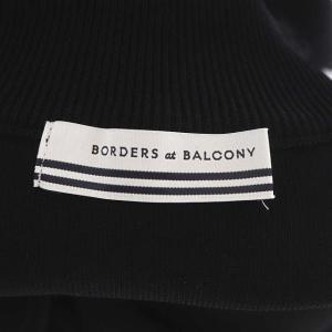 BORDERS at BALCONY PEARL TOP ニットソー パール装飾 36 ブラック