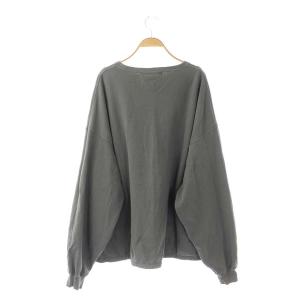 REMI RELIEF アパルトモン取扱い 21SS サイドスリットロングTシャツ カットソー クルーネック オーバーサイズ アシンメトリー 長袖