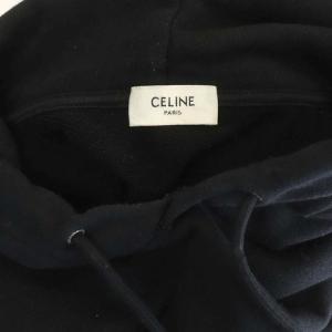 CELINE 2Y005917G by Hedi Slimane バックロゴ スウェットパーカー S 黒
