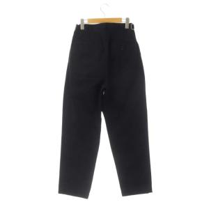 MHL. WASHED CHINO COTTON パンツ サイドベルト タック 1 紺 ネイビー