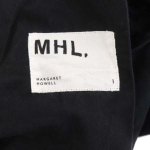 MHL. WASHED CHINO COTTON パンツ サイドベルト タック 1 紺 ネイビー
