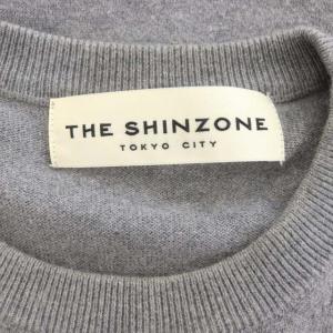 Shinzone コットンカシミヤクルーネックニット セーター 長袖 F グレー