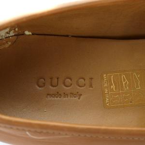 GUCCI シェリーライン ローファー ビット レザー 36.5 23.5cm 茶 ブラウン