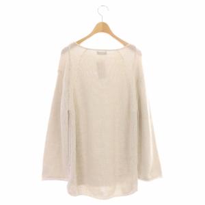 SHIPS コットンテープヤーンクルーネックプルオーバー ニット セーター 長袖 F ベージュ