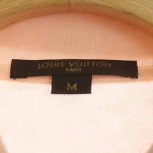 LOUIS VUITTON ポロシャツ 半袖 ステンカラー プルオーバー ロゴ コットン M ピンク