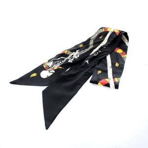 Christian Dior スカーフ スネーク スカル シルク ブラック