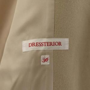 DRESSTERIOR ウール混 ノーカラー ショートコート 36 ベージュ