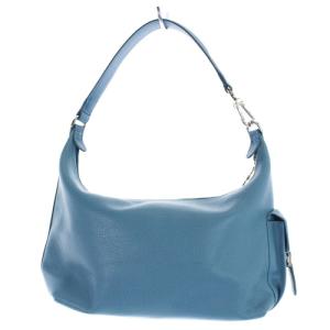 Longchamp ワンショルダーバッグ レザー ロゴ 青 ブルー