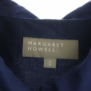 MARGARET HOWELL 22SS LINEN VOILE シャツ ブラウス プルオーバー 七分袖 2 ブルー