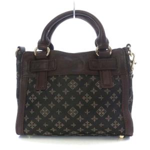 russet ハンドバッグ ショルダーバッグ 2way モノグラム 総柄 ナイロン ダークブラウン
