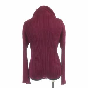 PLEATS PLEASE ISSEY MIYAKE プリーツカットソー タートルネック 長袖 プルオーバー 4 パープル
