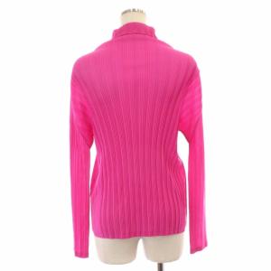 PLEATS PLEASE ISSEY MIYAKE プリーツカットソー 長袖 タートルネック プルオーバー 3 ピンク