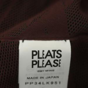 ISSEY MIYAKE A-POC メッシュデザイン カットソー 五分袖 変形 プルオーバー 3 チャコールグレー ボルドー