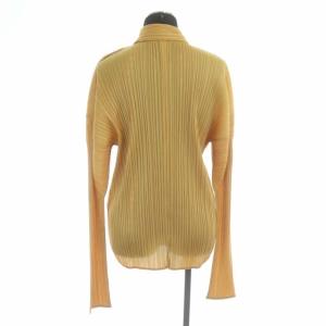 PLEATS PLEASE ISSEY MIYAKE セットアップ プリーツ ブラウス 長袖 イージーパンツ イエロー