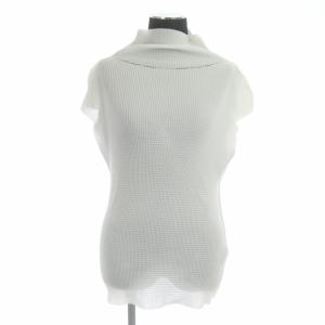 カットソー ノースリーブ タートルネック 白 ホワイト