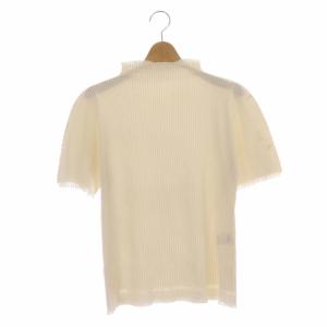 A-POC フリンジ カットソー モックネック 半袖 3 オフホワイト