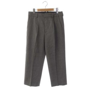 20AW FINE FLANNEL テーパードパンツ クロップド アンクル丈 タック 2 グレー