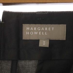 MARGARET HOWELL 20AW FINE FLANNEL テーパードパンツ クロップド アンクル丈 タック 2 グレー